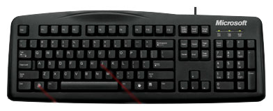  Microsoft Wired Keyboard 200 MP USB Port Russian  Bla